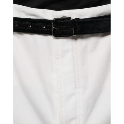 Brunello Cucinelli White Cotton Men Dress Tapered Pants