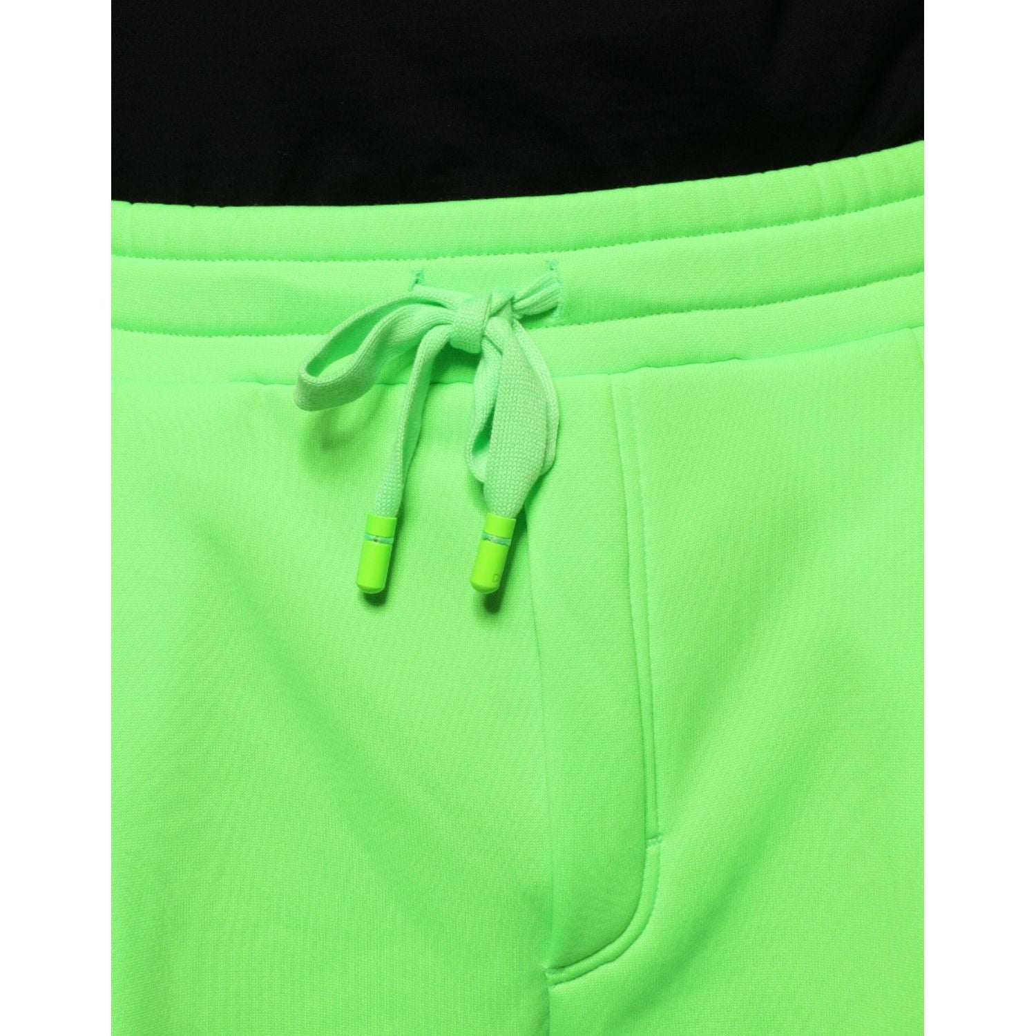Dolce & Gabbana Neon Green Polyester Cargo Jogger Sweatpants Pants