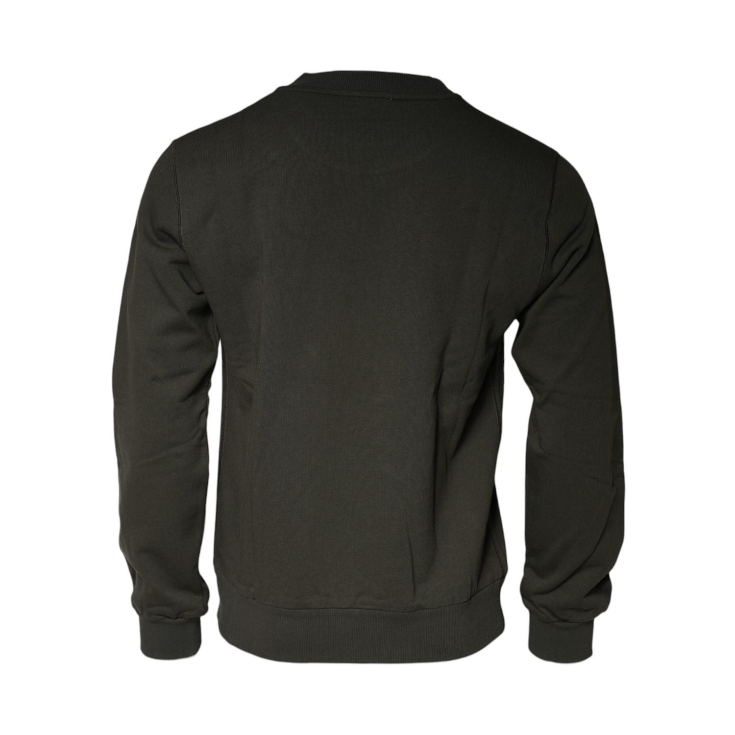 Dolce & Gabbana Army Green Crown Cotton Sweatshirt Sweater