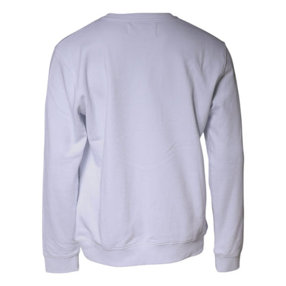 Replay White Embossed Logo Crew Neck Men Sweatshirt Sweater