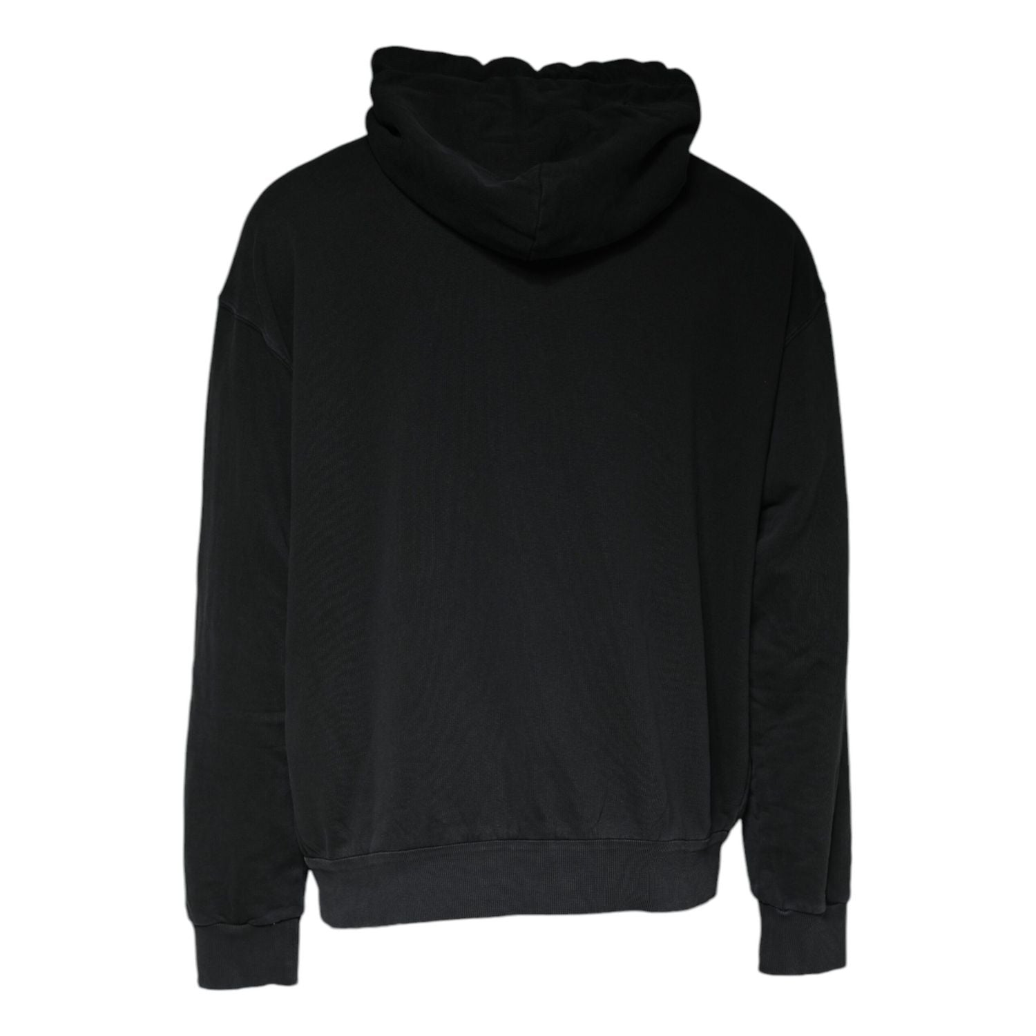 Dolce & Gabbana Black Logo Plaque Hooded Full Zip Sweater