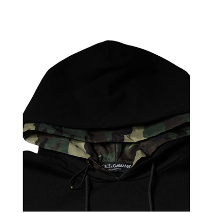 Dolce & Gabbana Black Pocket CottonHooded Sweatshirt Sweater