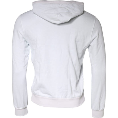 Dolce & Gabbana White Caesar Cotton Hooded Pullover Sweater