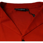 Dolce & Gabbana Orange Cotton Button Down Casual Polo Shirt TSH84563-44