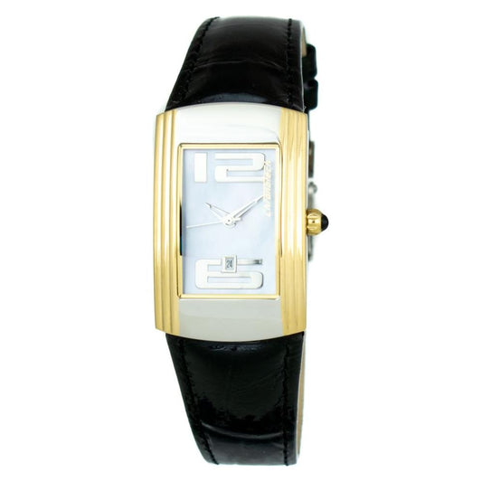 Chronotech Black Leather Watch Chronotech Light Gray