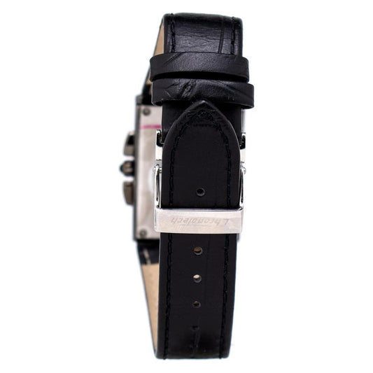 Chronotech Black Leather Watch Chronotech Light Gray