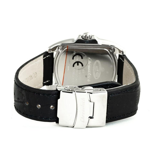 Chronotech Black Leather Watch Chronotech Black