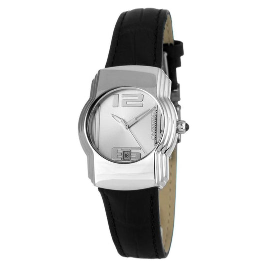 Chronotech Black Leather Watch Chronotech Gray