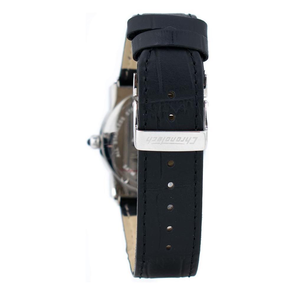 Chronotech Black Leather Watch CHCT7279M03AC