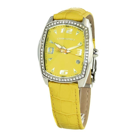 Chronotech Yellow Leather Watch