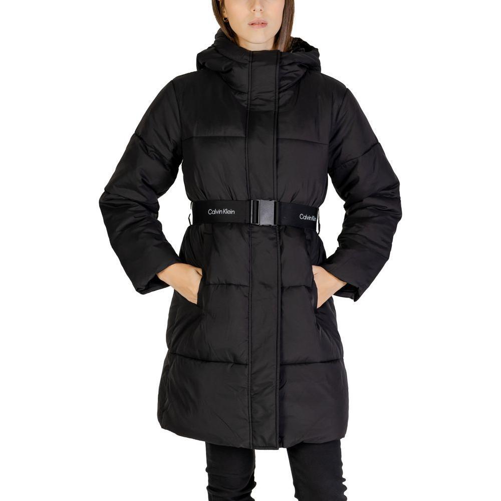 Calvin Klein Jeans Black Nylon Jackets & Coat CA-14574100009-IT38|XS