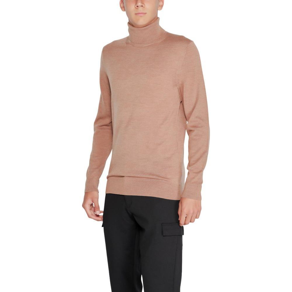 Calvin Klein Beige Wool Turtleneck CA-14587200127-IT48 | L