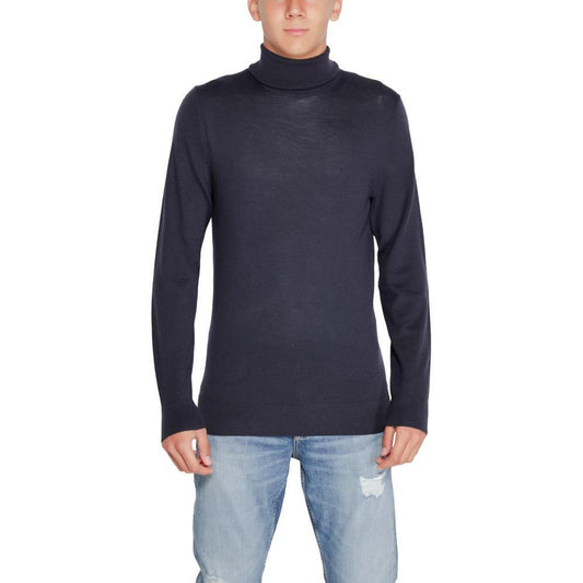Calvin Klein Blue Wool Turtleneck CA-14587200128-IT52 | XL