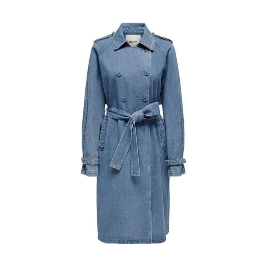 Only Blue Cotton Trench Coat ON-14844500176-IT40|S