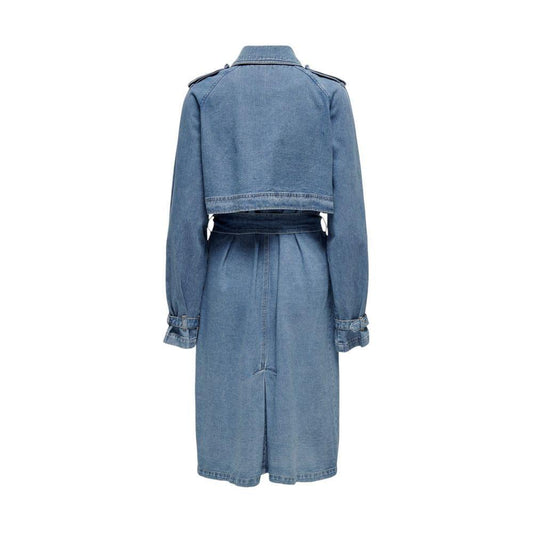 Only Blue Cotton Trench Coat ON-14844500176-IT40|S