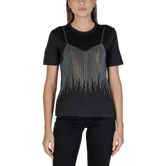 Only Black Cotton T-Shirt ON-15731600009-IT38|XS