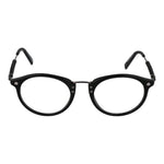 Tod's Black Men Glasses Frame, full-rim round design with acetate black frame and demo lenses, perfect style for men.