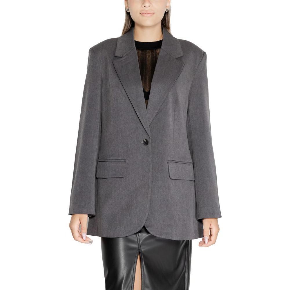 Only Gray Recycled Polyester Blazer ON-14843900136-IT38|XS