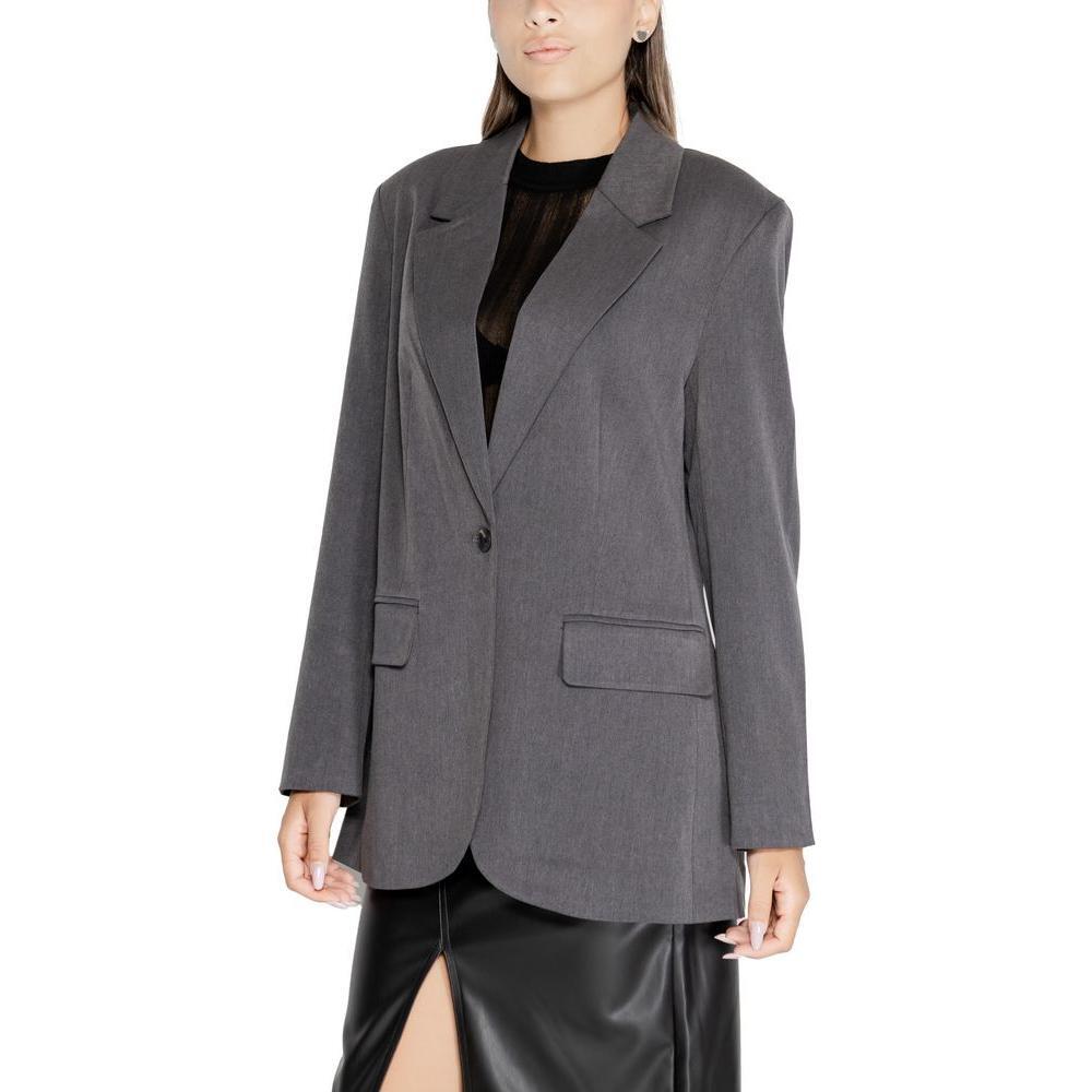 Only Gray Recycled Polyester Blazer ON-14843900136-IT38|XS