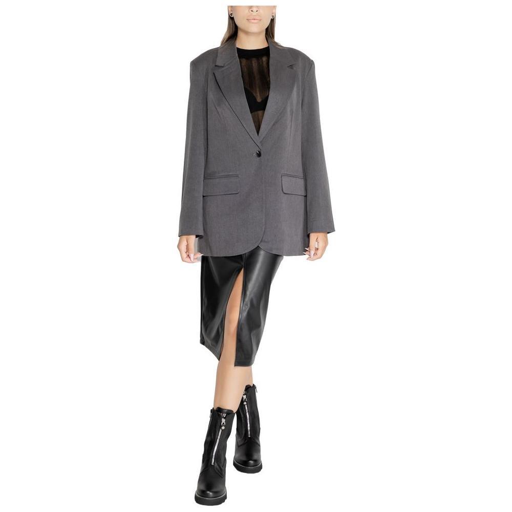 Only Gray Recycled Polyester Blazer ON-14843900136-IT38|XS