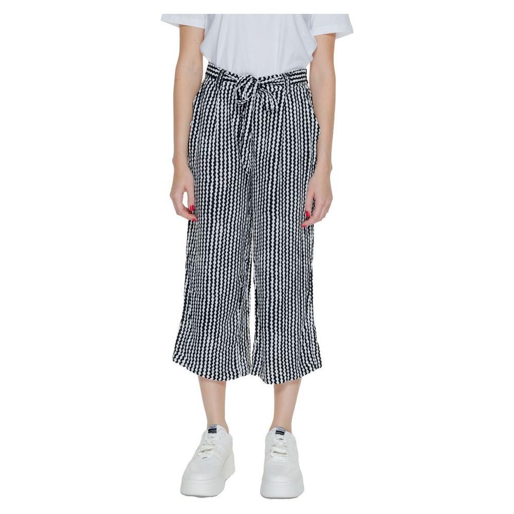 Only Black Viscose Cropped Pant
