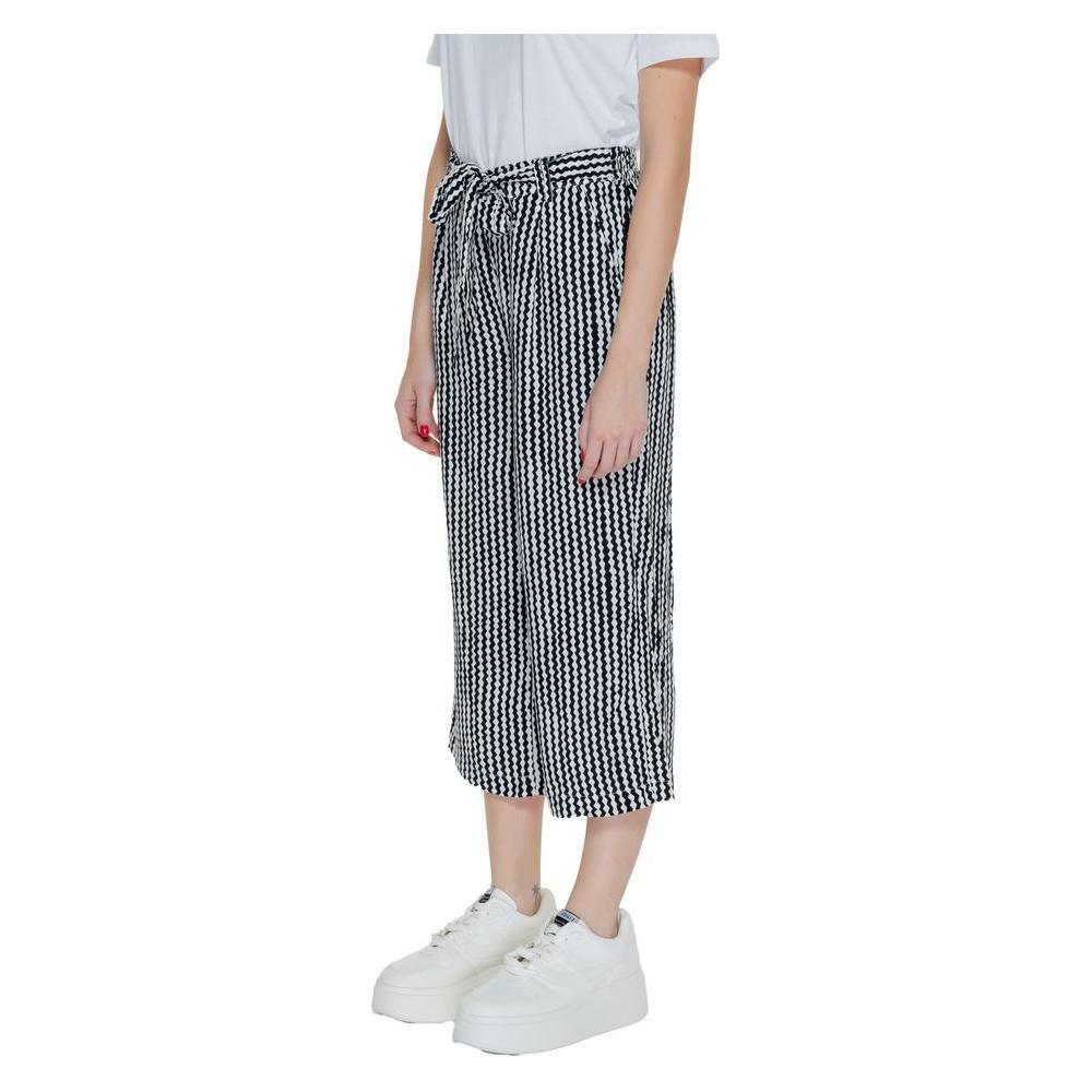 Only Black Viscose Cropped Pant