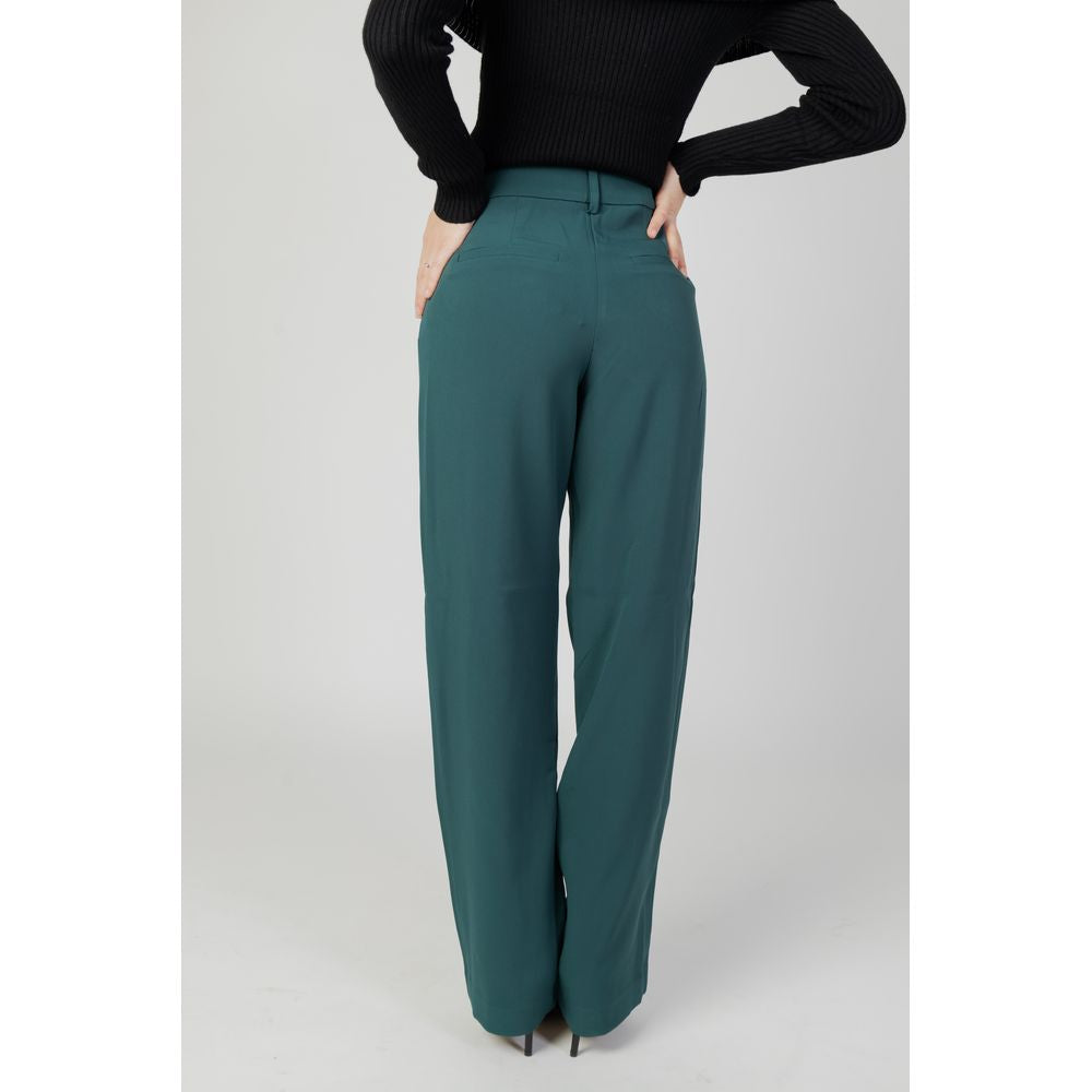Vila Clothes Green Recycled Polyester Pant VI-13217300148-IT36|XXS