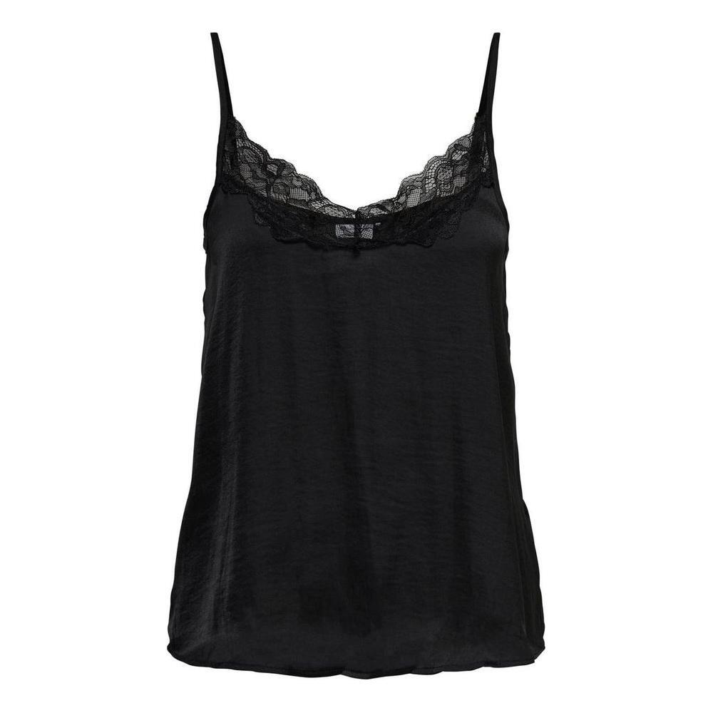Jacqueline De Yong Black Polyester Tank Top JA-14212300009-IT36|XXS