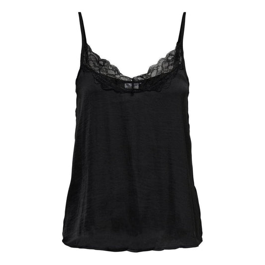 Jacqueline De Yong Black Polyester Tank Top JA-14212300009-IT36|XXS