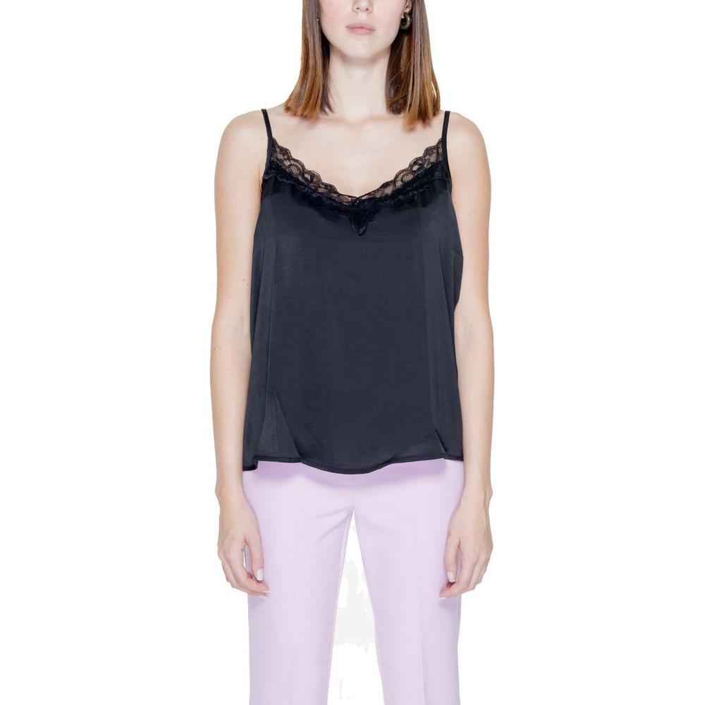 Jacqueline De Yong Black Polyester Tank Top JA-14212300009-IT36|XXS
