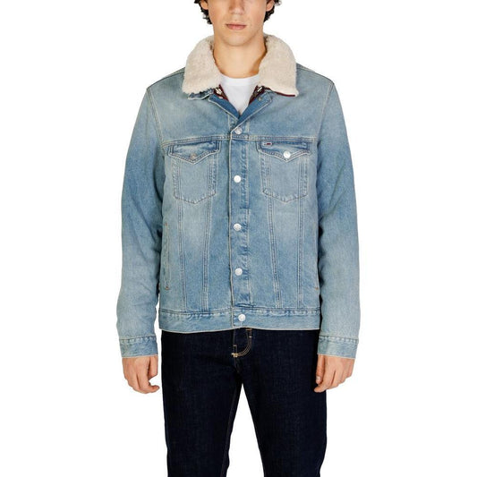 Tommy Hilfiger Jeans Light Blue Cotton Jackets & Coat TO-14577000236-IT48 | L