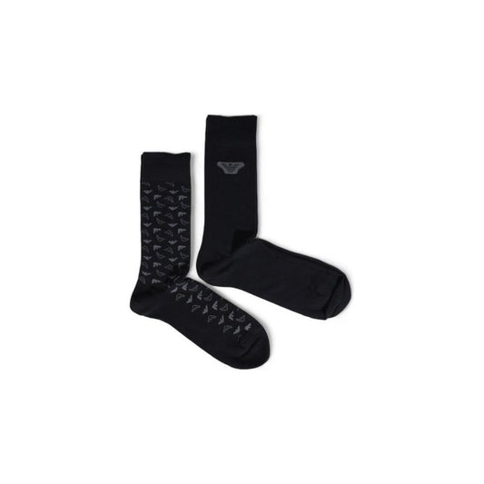 Emporio Armani Underwear Black Cotton Sock EM-15167000009-ONE SIZE
