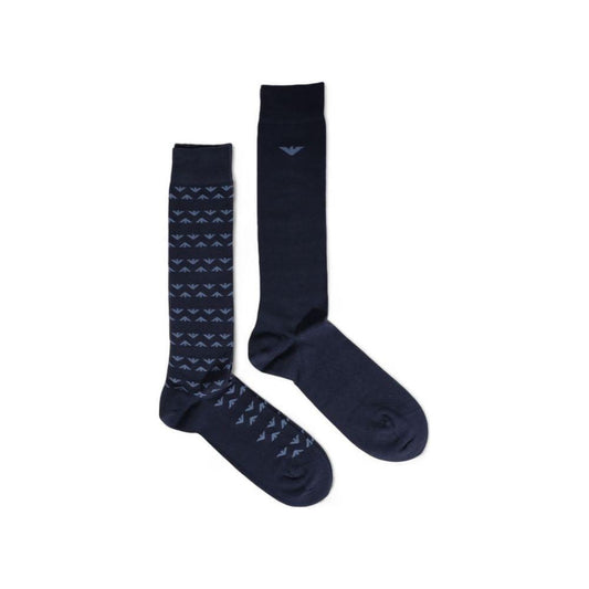 Emporio Armani Underwear Blue Cotton Sock EM-15169500010-ONE SIZE
