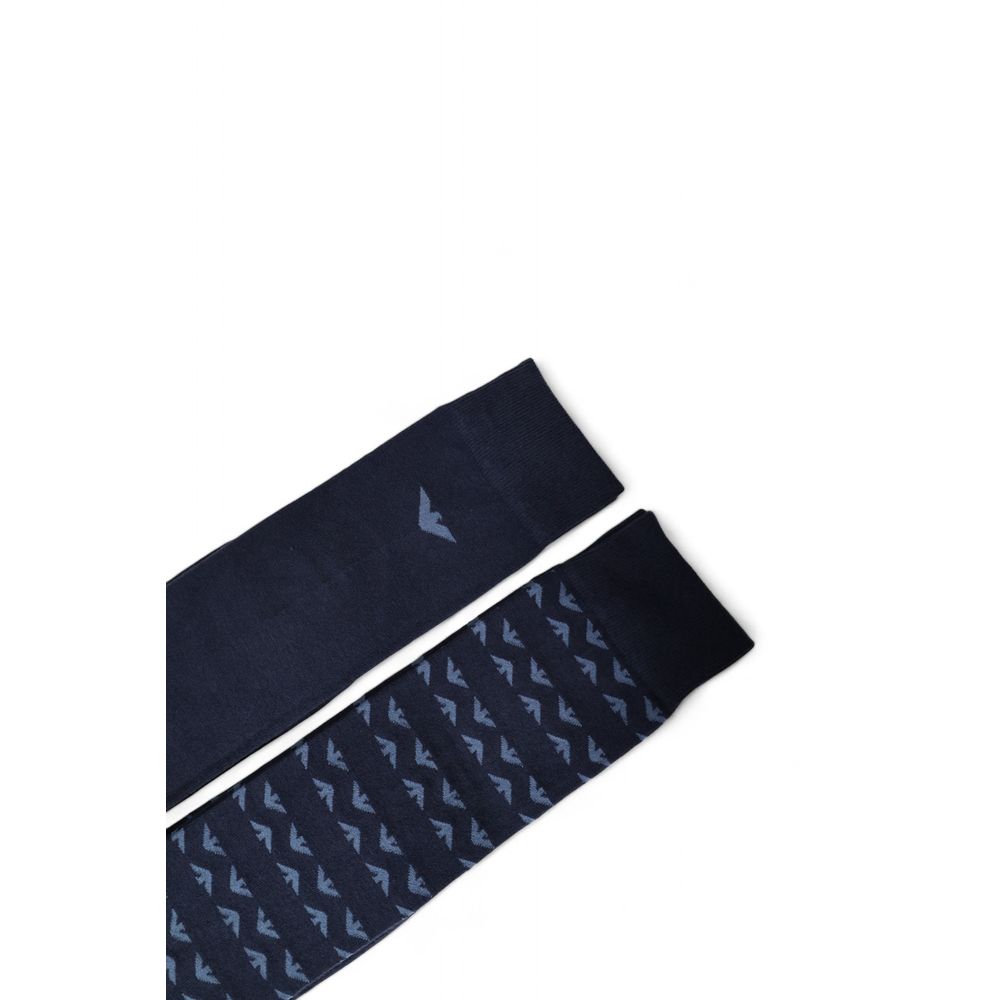 Emporio Armani Underwear Blue Cotton Socks