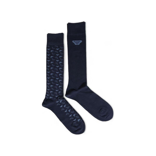 Emporio Armani Underwear Blue Cotton Sock EM-15169600010-ONE SIZE