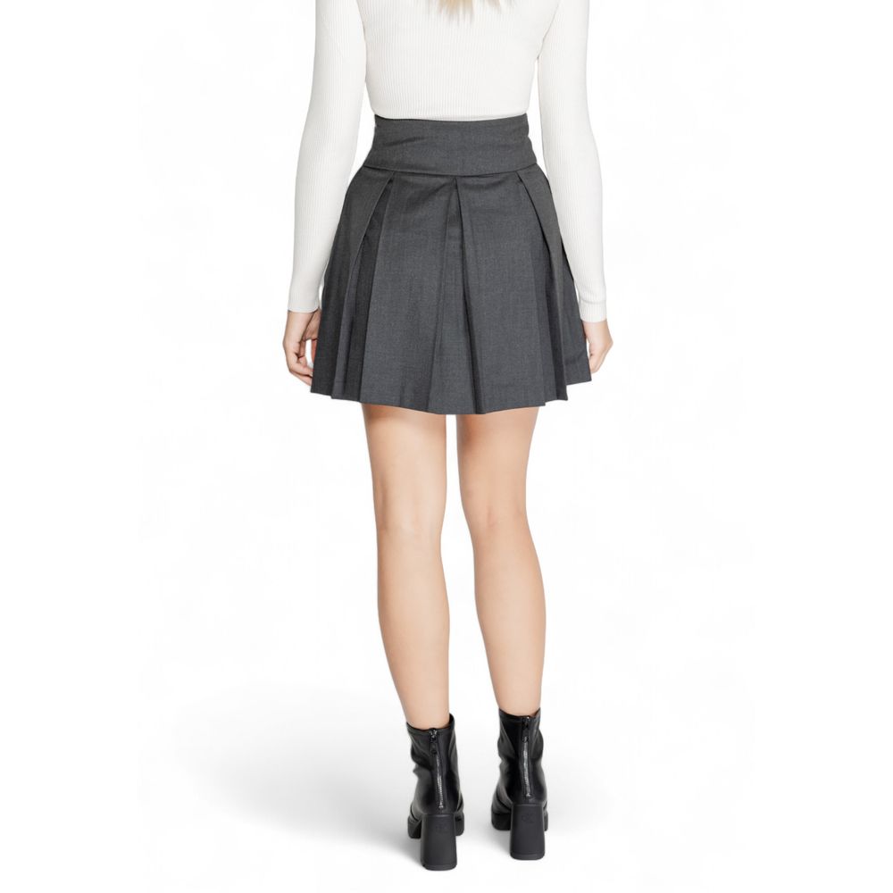 Morgan De Toi Gray Polyester Mini Skirt