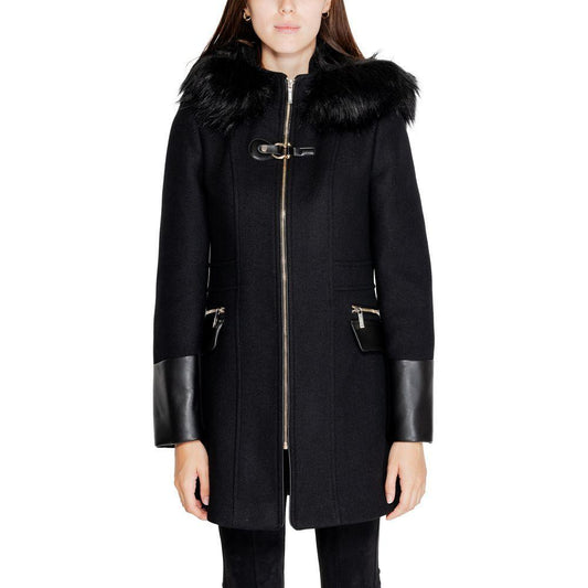 Morgan De Toi Black Wool Coat MO-15191900009-IT36|XXS