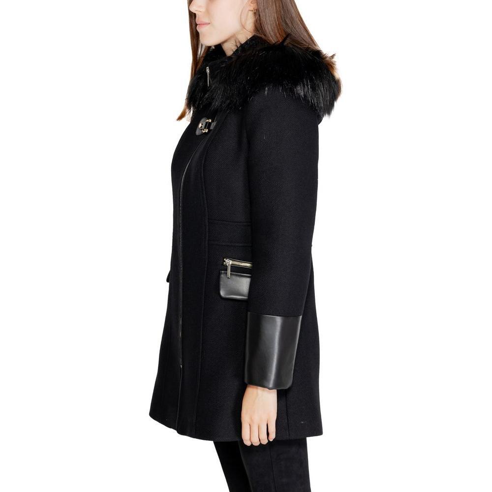Morgan De Toi Black Wool Coat MO-15191900009-IT36|XXS