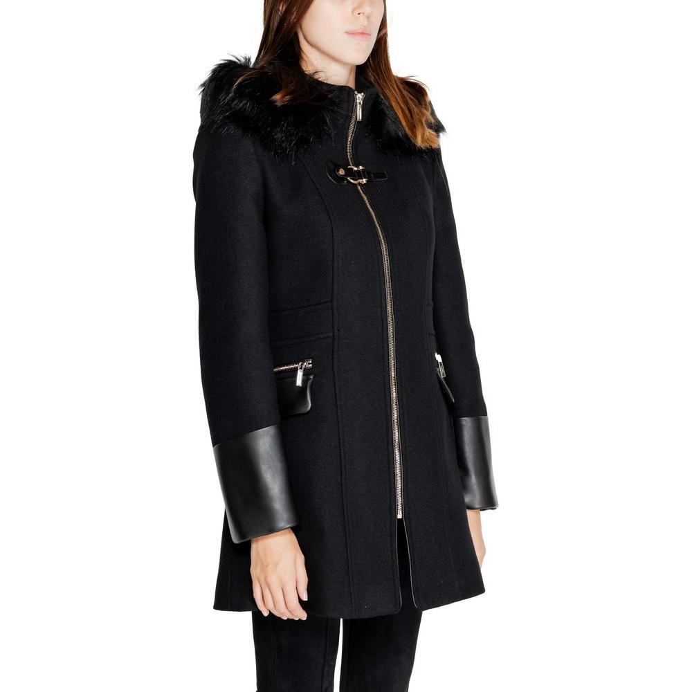Morgan De Toi Black Wool Coat MO-15191900009-IT36|XXS