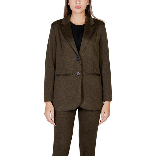 ICHI Green Polyester Blazer IC-15419600149-IT42|M