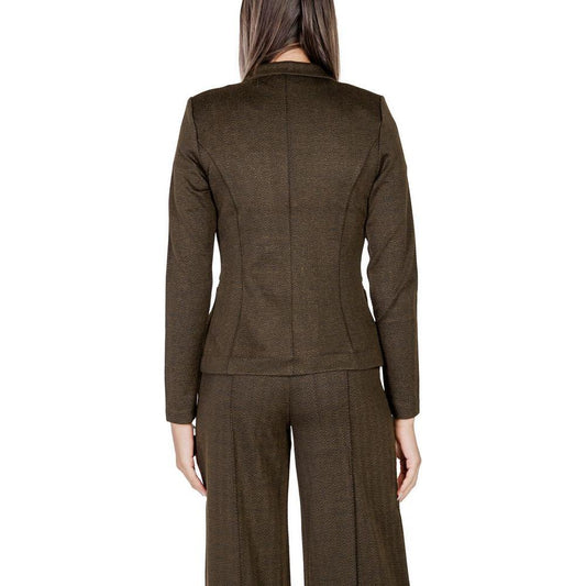 ICHI Green Polyester Blazer IC-15419800149-IT40|S