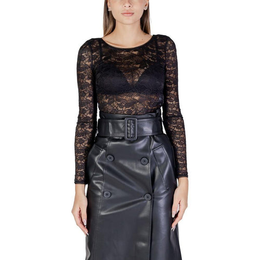 Morgan De Toi Black Polyamide Bodysuit MO-15661900009-XL