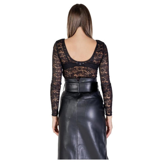 Morgan De Toi Black Polyamide Bodysuit MO-15661900009-XL