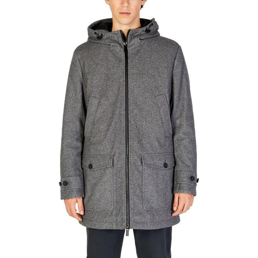Hamaki-Ho Gray Polyester Coat HA-15669900153-IT44 | S