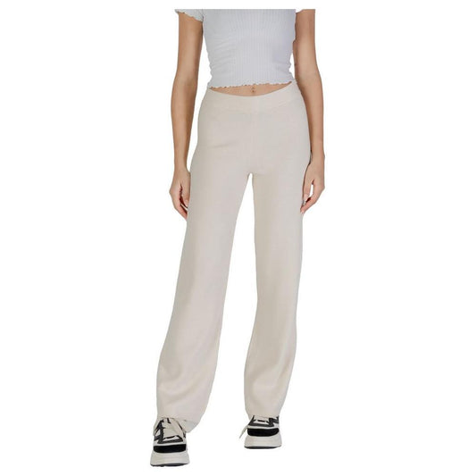 Vero Moda Cream Viscose Pant VE-15677100143-XL