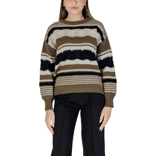 ICHI Green Recycled Polyester Sweater IC-15692200149-IT38|XS