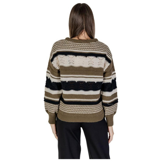 ICHI Green Recycled Polyester Sweater IC-15692200149-IT38|XS