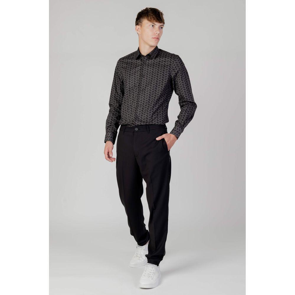 Antony Morato Gray Cotton Shirt AN-11851100136-IT44 | XS