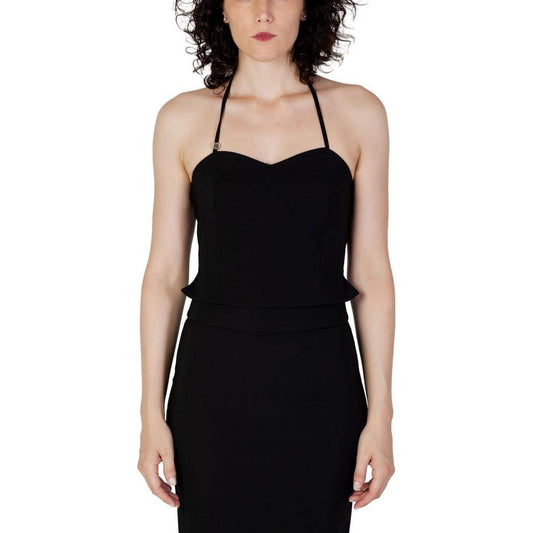 Rinascimento Black Polyester Top RI-12022900009-IT42|M
