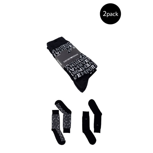 Emporio Armani Underwear Black Cotton Sock EM-13180600009-ONE SIZE